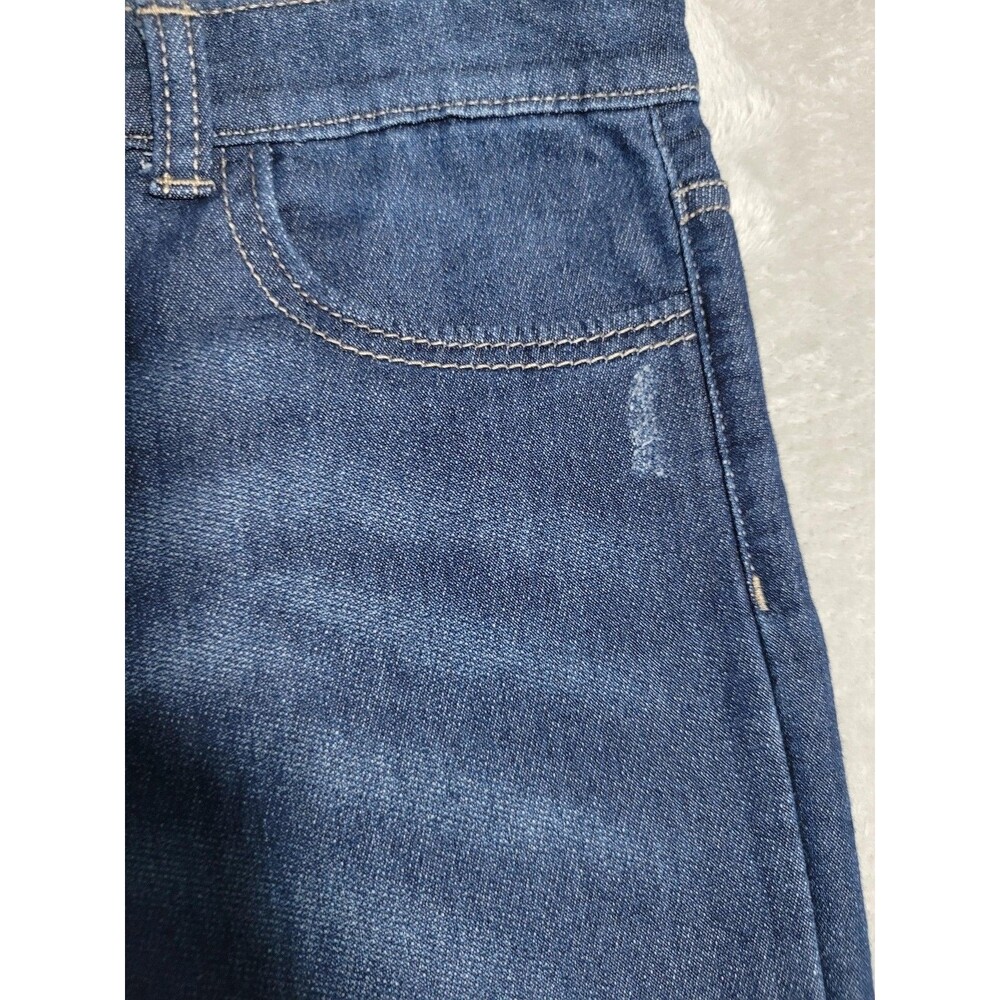 Juicy Couture Jegging Jeans Womens 12 Blue Med Wash Stretch Distressed - Picture 3 of 15